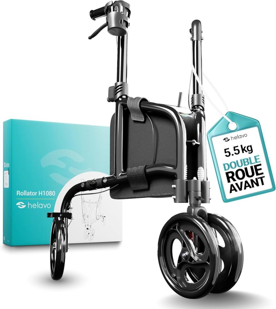 Test du déambulateur Helavo 3 roues : léger et pratique