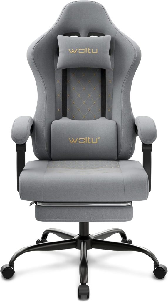 Test de la chaise gaming massante Woltu GS08gr : confort et ergonomie