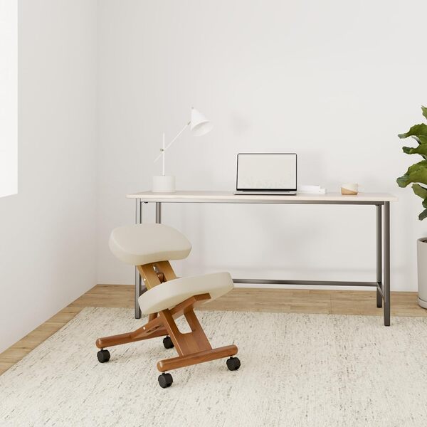 ARCHIMEDE F 2902 Chaise de Bureau orthopédique Ergonomique en Bois