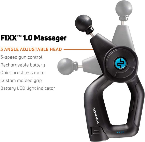 Compex Pistolet de massage Fixx 1.0, Black, Taille unique