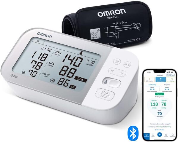 OMRON X7 Smart moniteur de tension artérielle ave Bluetooth + OMRON VIVA pèse personne avec moniteur de composition et avec Bluetooth