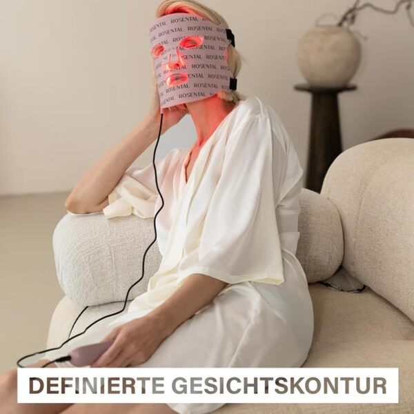 Rosental Organics Masque facial LED – Thérapie par la lumière professionnelle pour le vieillissement lent, la régénération de la peau et le développement du collagène – Thérapie à la lumière rouge