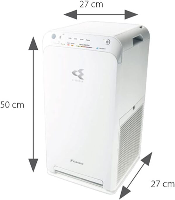 Daikin Purificateur d'Air - Filtre HEPA électrostatique - Réduit le Rhume des Foins, Pollen et Poussière - Pour les Personnes Allergiques - avec Technologie Streamer - MC55W