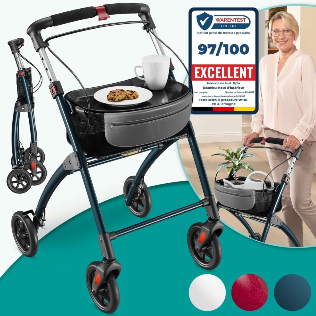 Test du déambulateur pliable 4 roues Eloneo : mobilité simplifiée et transport facile