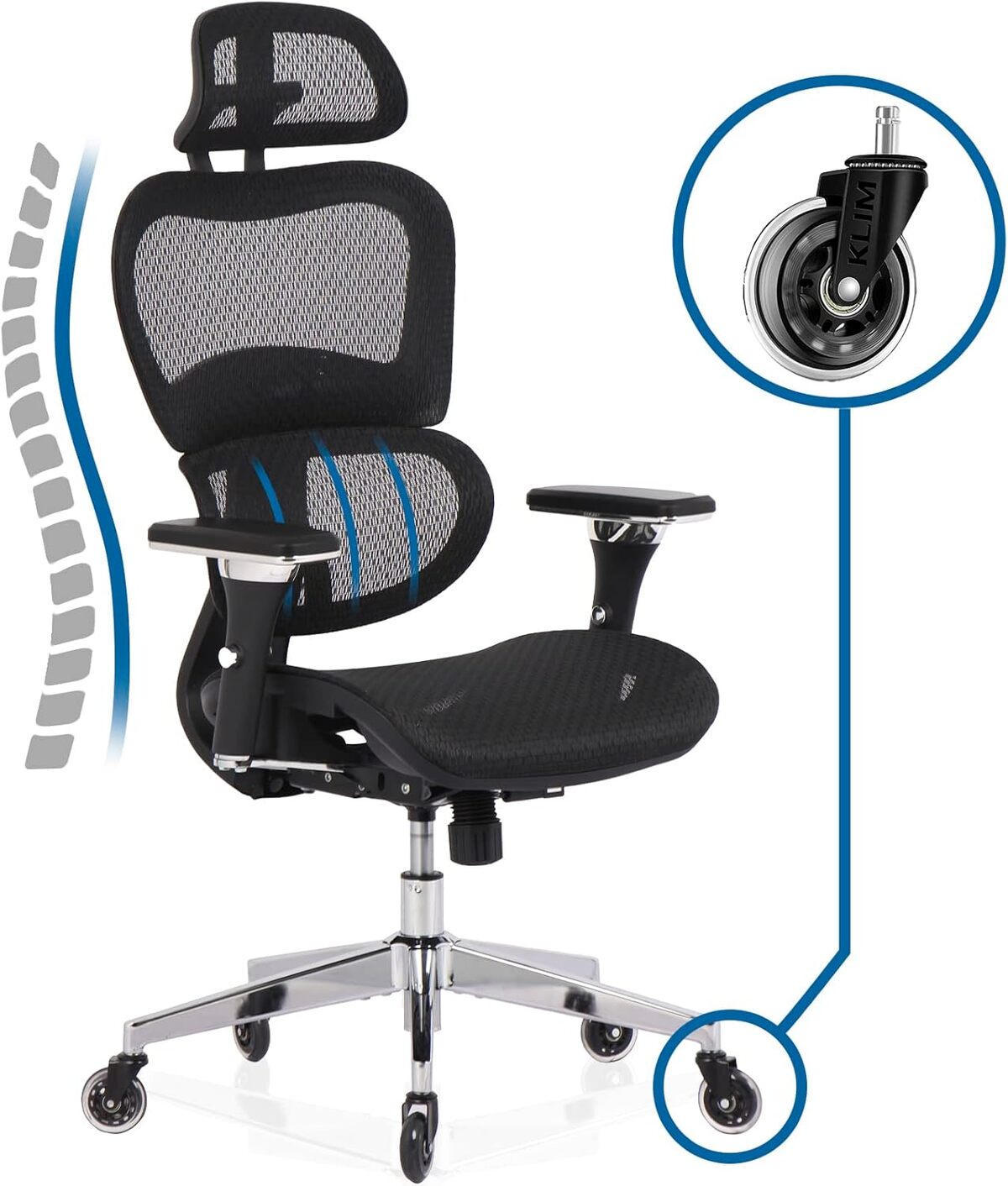 Fauteuil Bureau Ergonomique BRAVO - Accoudoirs Réglables Fauteuil Bureau Ergonomique BRAVO - Accoudoirs Réglables