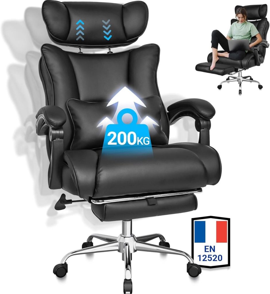 Test du fauteuil de bureau ergonomique BASETBL 200kg