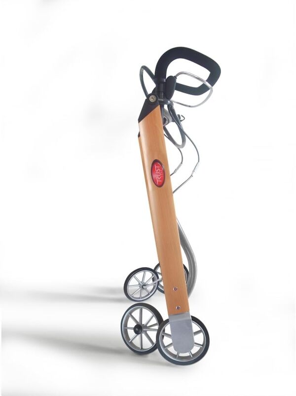 Déambulateur / rollator pour l'intérieur à 4 roues - Pliable - Couleur bois - Let's go Indoor