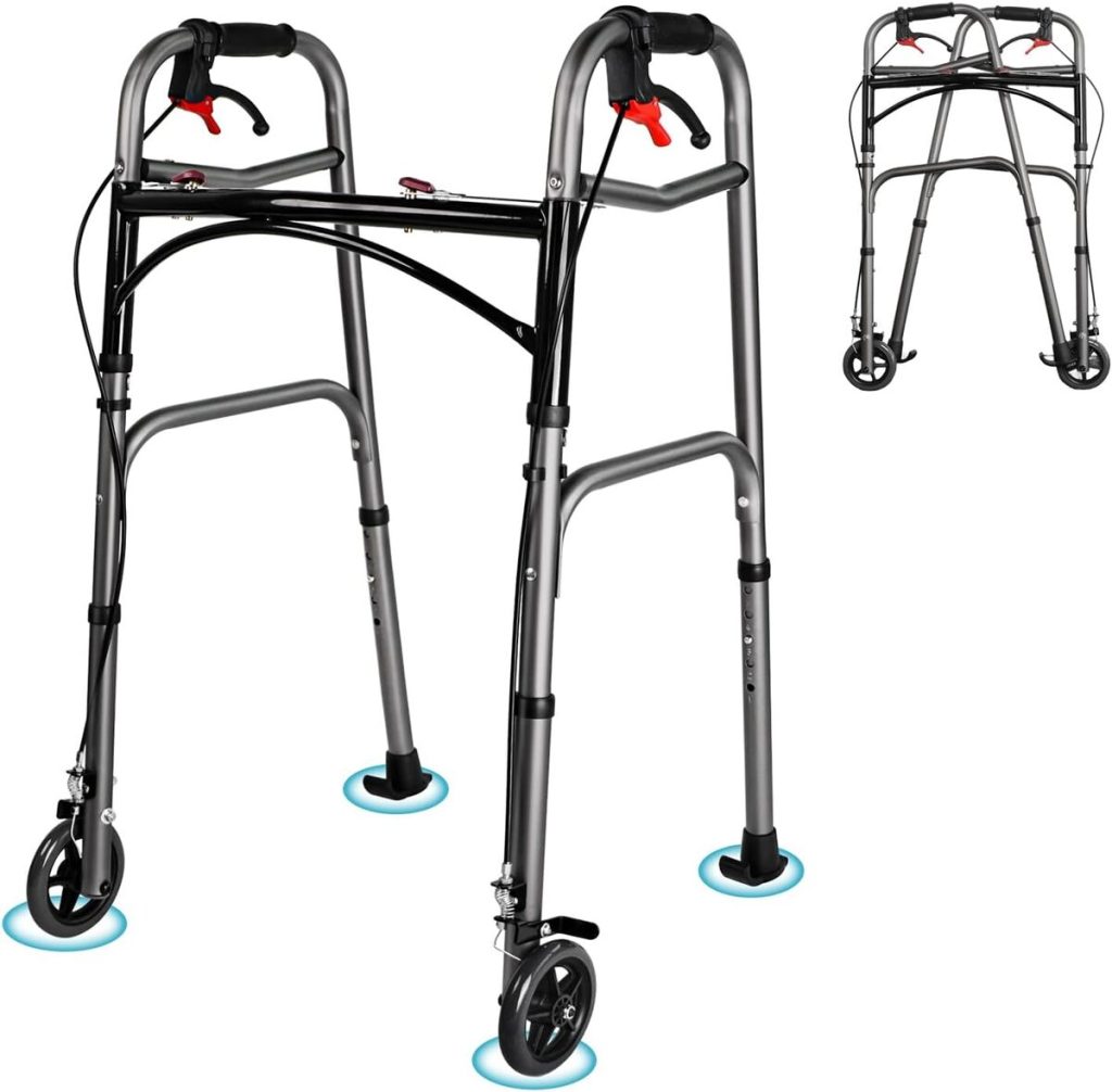 Test du déambulateur 2 roues pliable léger pour adulte