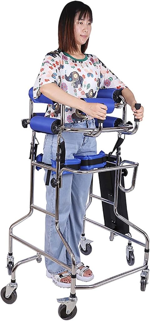 Test du déambulateur six/huit tours pour personnes âgées : hauteur réglable et sécurité renforcée