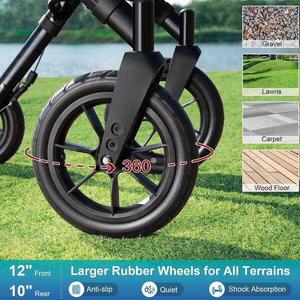 Déambulateur avec siège, déambulateur haut pour personnes âgées, 12