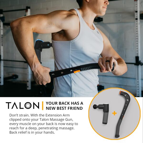 Brazyn Pistolet à percussion talon + masseur de canne + support de pistolet - Massage des muscles profonds avec fixation sur l'épaule pour soulager tout le corps, le haut et le bas