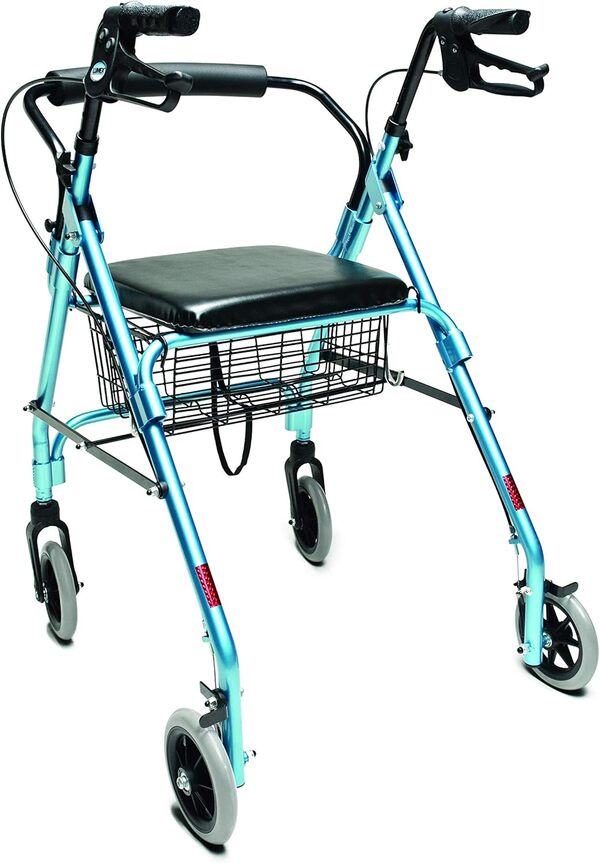 Walkabout Lite Four-Wheel Rollator Color: Aqua by Lumex