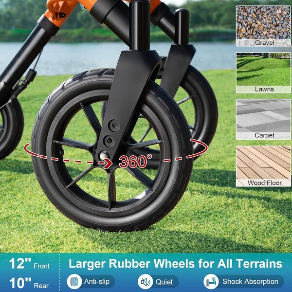 Déambulateur avec siège, déambulateur haut pour personnes âgées, 12