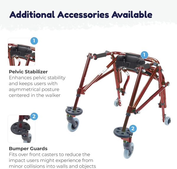 Inspired by Drive Nimbo Déambulateur postérieur léger 2G Mobility Aid Large Violet