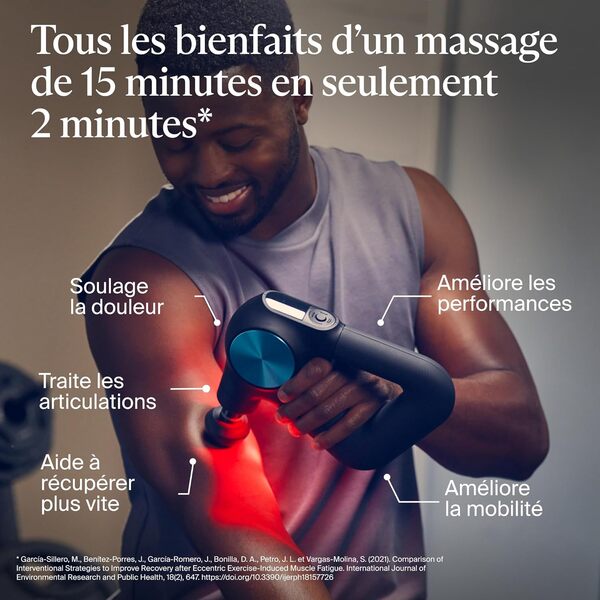 Theragun Pro Pistolet de massage portable avec technologie Quietforce et routines préchargées Bluetooth pour soulager la douleur (Pro Plus: Noir)