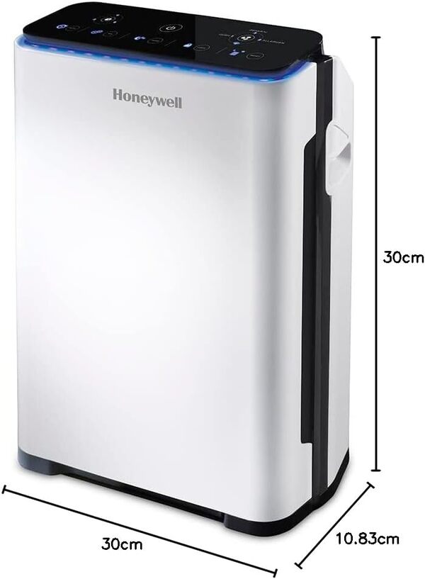 Honeywell Air Purifiers and Fans Purificateur d’air Premium (filtre True HEPA, allergies, capteur de qualité de l’air, CADR 204 m3/h, filtration 4 étapes) HPA710WE