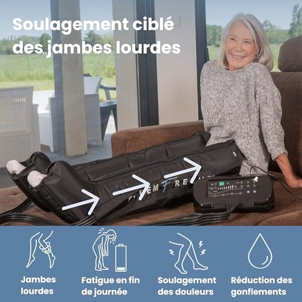 Découvrez les bottes Fitem, l'innovation en pressothérapie pour améliorer la circulation sanguine et revitaliser vos jambes grâce à ses 6 modes uniques.