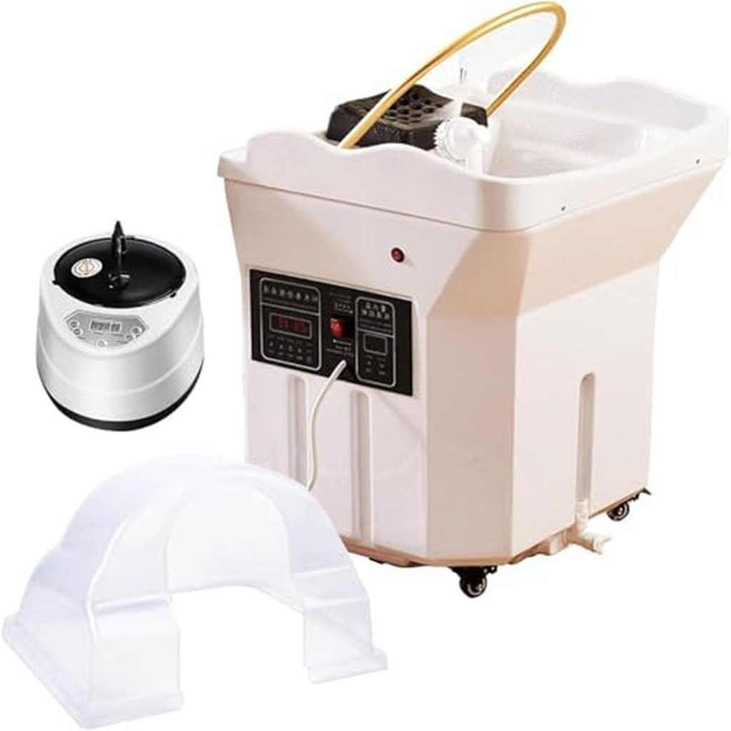 Test de l'équipement de spa de tête japonais avec luminothérapie