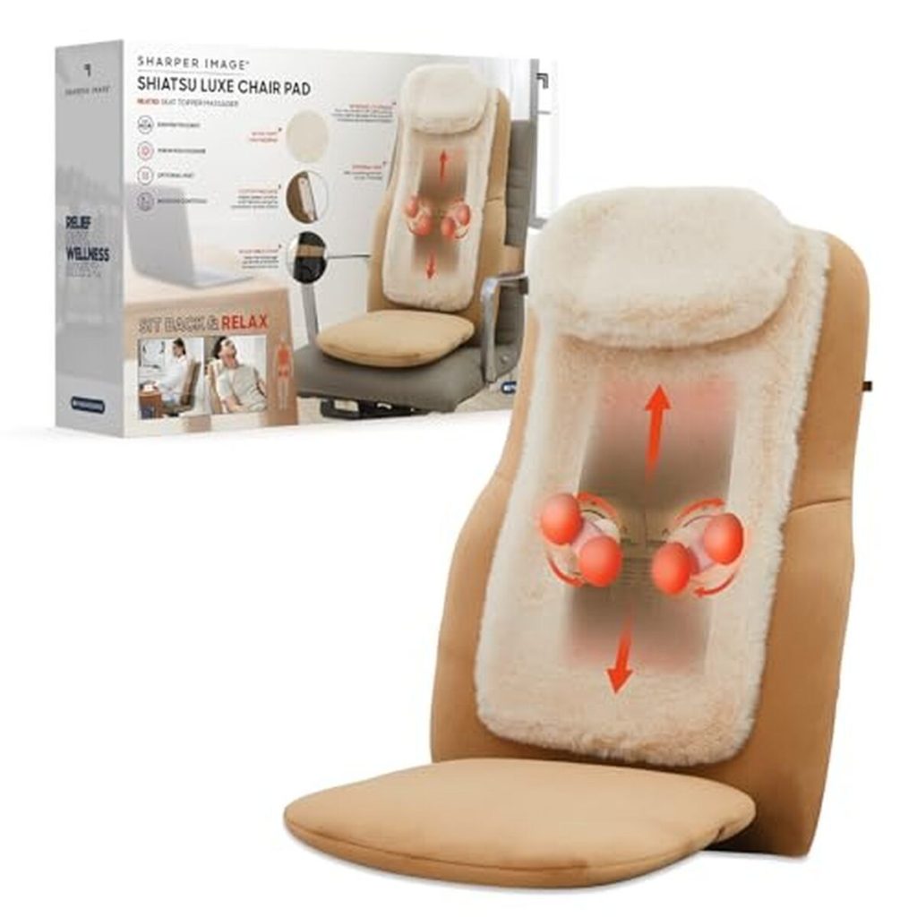 Test du coussin de massage Shiatsu Sharper Image : confort chauffant luxueux